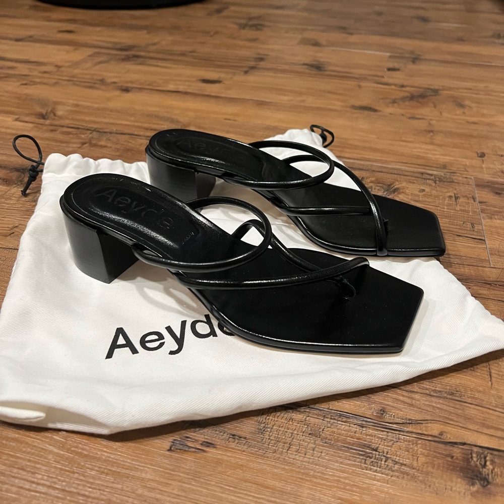 Aeyde heels - Issa Black Nappa, size 38.